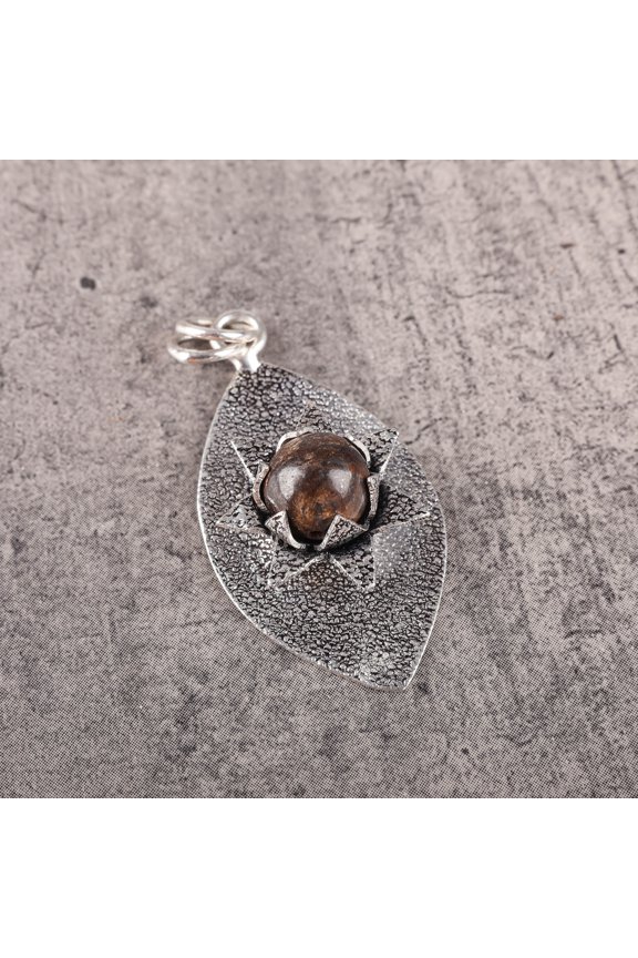 Bronzite Pendant 925 Sterling Silver Jewelry