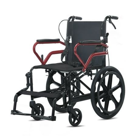 Broobey Adjustable Adult Manual Self- Propelled Wheelchair with 230 lb Limit Lightweight Portable Wheelchair Weight 27 lb Green Brand: BROOBEY