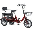 thumbnail image 1 of Broobey Foldable Electric Tricycle for Adults Peak 1500W Motor 48V15Ah Battery 7-Speed 20" Fat Tire w/ Front & Rear Baskets Red Certified to UL 2849 by SGS, 1 of 9