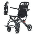 thumbnail image 1 of Broobey Portable Folding Transport Wheelchair Weight 16Lbs Support 220Lbs Black, 1 of 7