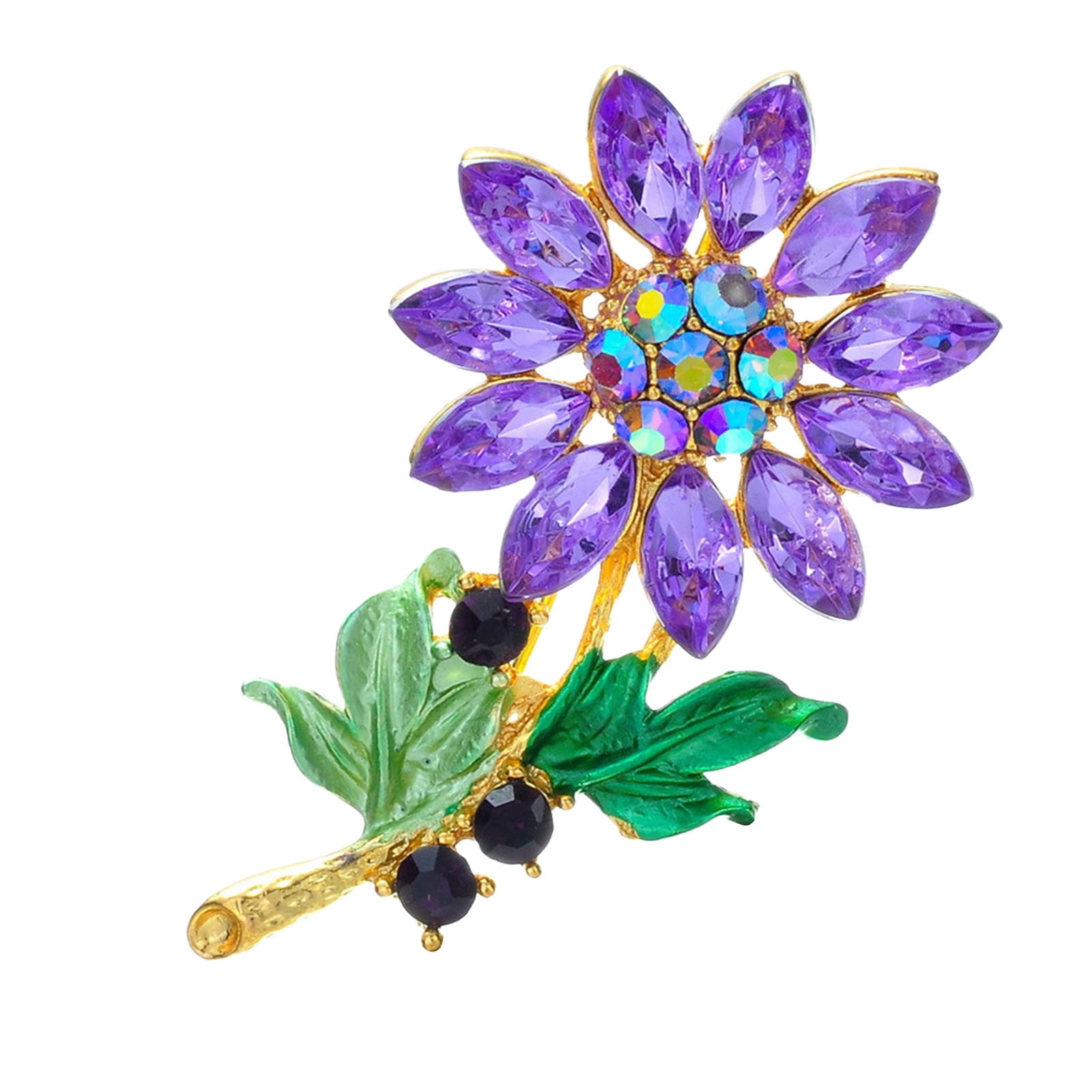 Brooch Breastpin Sunflower Sunflower Rhinestone Flower Plant Brooch