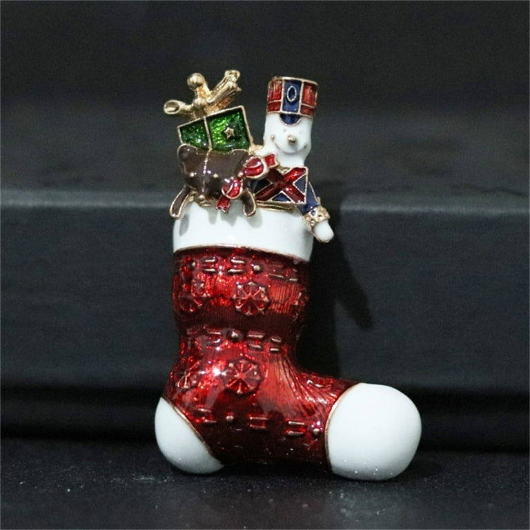 Brooch Brooch Pin Set Rhinestone Crystal Christmas Style Pins Snowman Bells Christmas Trees Jewelry Pins For Xmas Decorations
