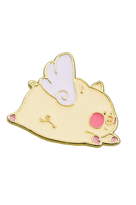 Brooch Pin Brooch Cartoon Pigs Accessory Flying Pigs Pin Badge Alloy Texture Suitable for Daily Outfits