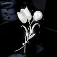 Brooch Pins Temperament Fashion Elegant Artificial Flower Rhinestone