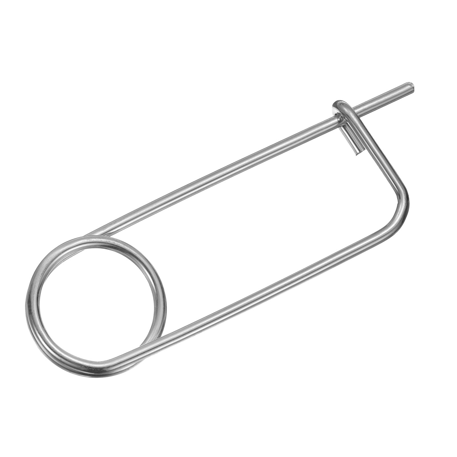 Brooch Shape Cotter Safety Pins, 0.31x6.5 Inch Zinc-Plated Carbon Steel Quick Lock Fastener for Farm, Lawn, Garden Hitch
