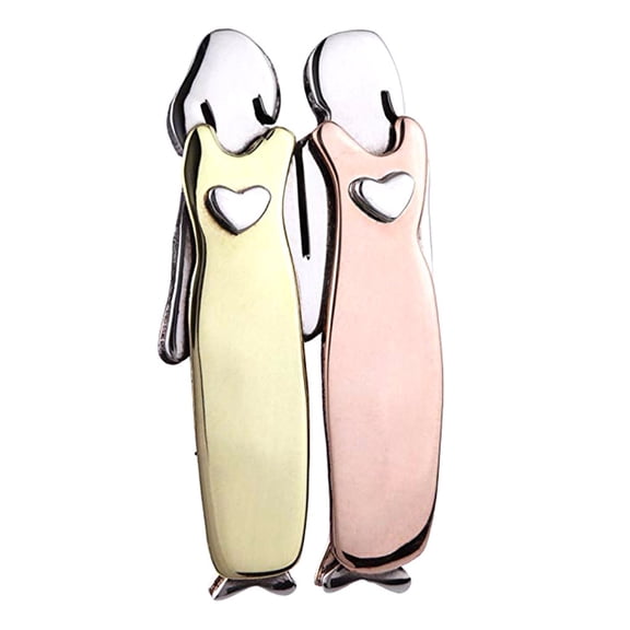 Brooch Three Color Fancy Sister Brooch Wild Personality Charm Ladies Jewelry