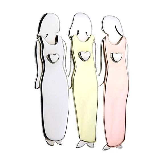 Brooch Three Color Fancy Sister Brooch Wild Personality Charm Ladies Jewelry