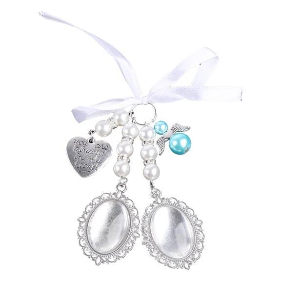 Brooch Wedding Charms Double Lace Frame Oval Glass Photo Frame with Pendant Suitable for Holiday Use