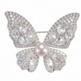 thumbnail image 1 of Brooch Women Luxury Design Butterfly Gifts Cristal Gemstone Clothing Accessories 2024 New Stylish Creative Vintage  Fashion Pin, 1 of 5