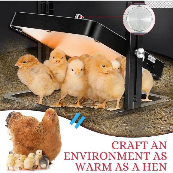 Brooder Box for Chicks - Complete Chicken Brooder Kit with Heating Plate, Pop-Up Playpen, Feeder, Waterer & Perch | Indoor Baby Chick Starter Kit for Ducklings, Quail & Poultry
