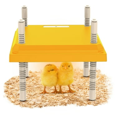 Brooder Heater for Chicks, Chick Brooder Heating Plate with Adjustable Height and Angle, Chicken Brooder Plate for up to 15 Chicks, 25 Height Options(Yellow, 10" x 10")