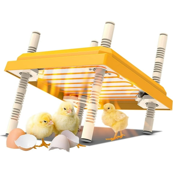Brooder Heater for Chicks with Cleaning Plate, Safe DC Powered Ducklings Brooder Heating Plate Poultry Coop Heater Chicks Warmer Chicks Adjustable Height and Angle