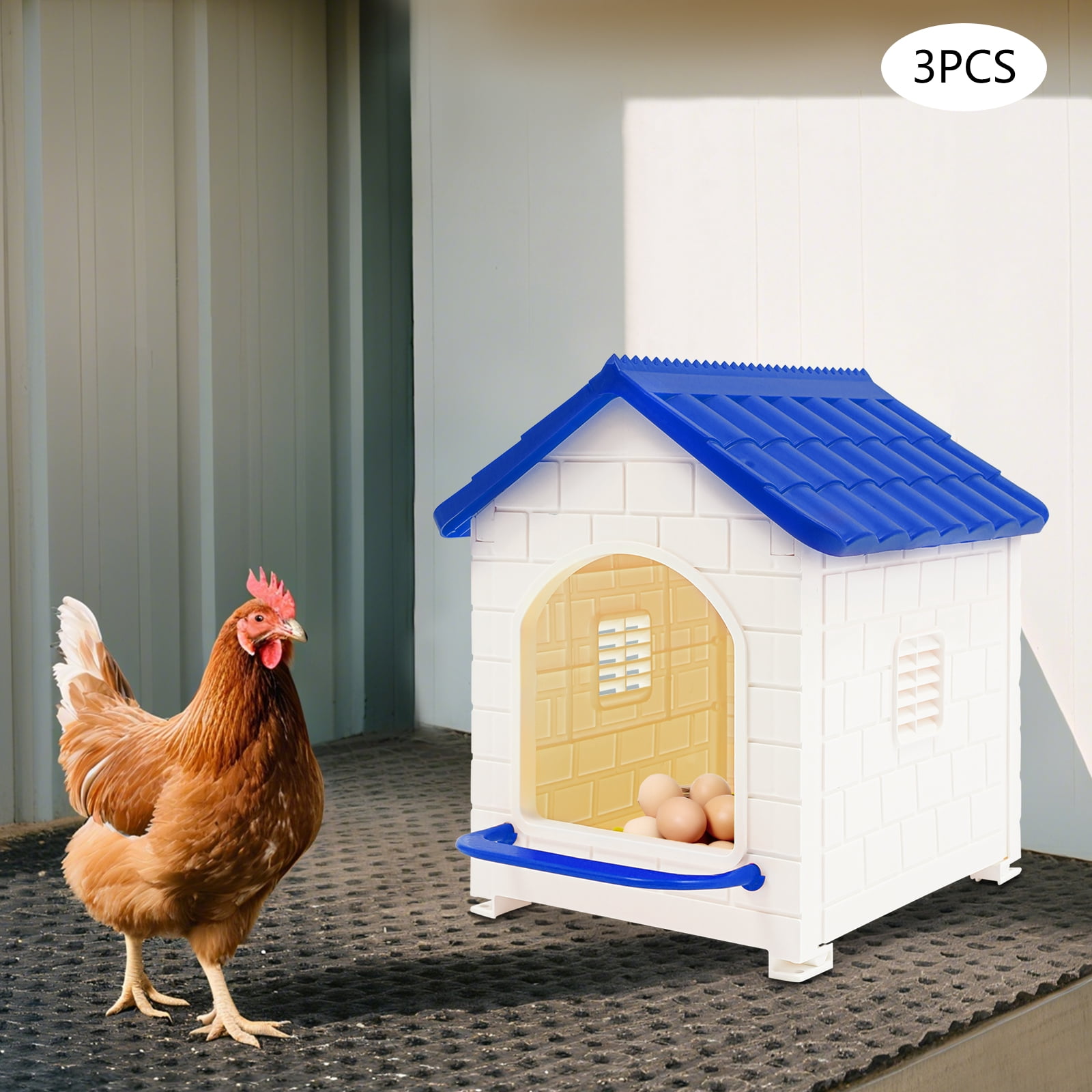 Brooding-Friendly Nesting Boxes Set, 17.32in Height with Entrance Perch ...