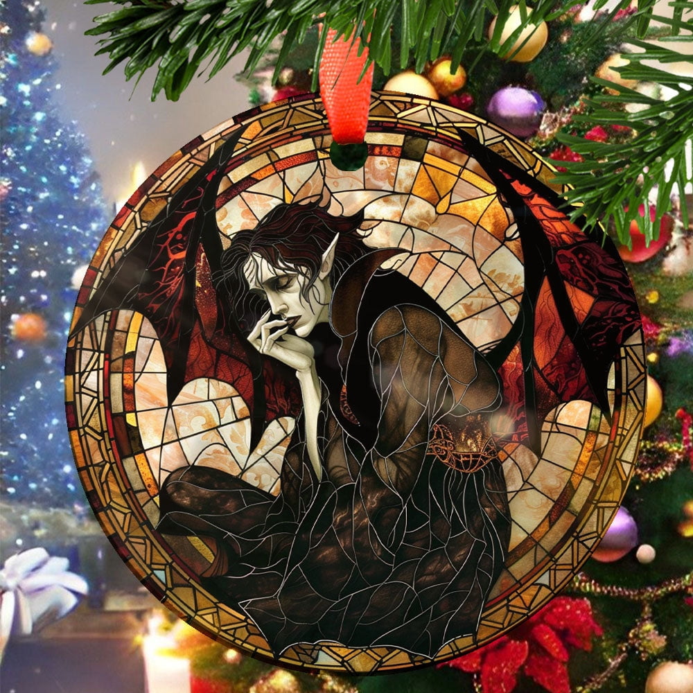 Brooding Vampire Ceramic Christmas Ornament, Holiday Gift and Tree ...