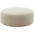 thumbnail image 1 of Broohah Beige Micro-Herringbone Ottoman, 1 of 3