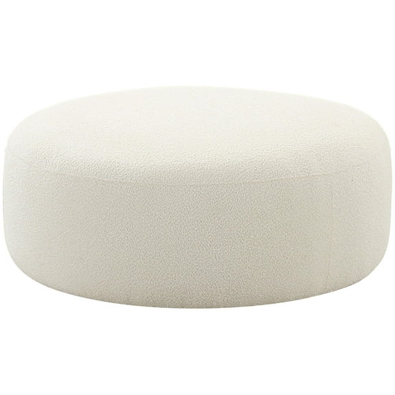 Broohah Cream Boucle Ottoman