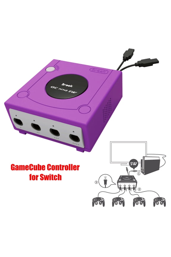 4 Ports Gamecube Controller Adapter for Gamecube to Switch PC + turbo fire