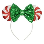 Brook + Bay Sequin Glitter Mouse Ears Headband - Minnie Ears & Mickey Ears Adult Bow Headbands
