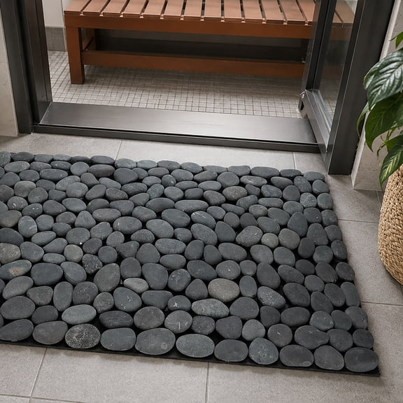 Brook Branch Black Stone Pebble Mat