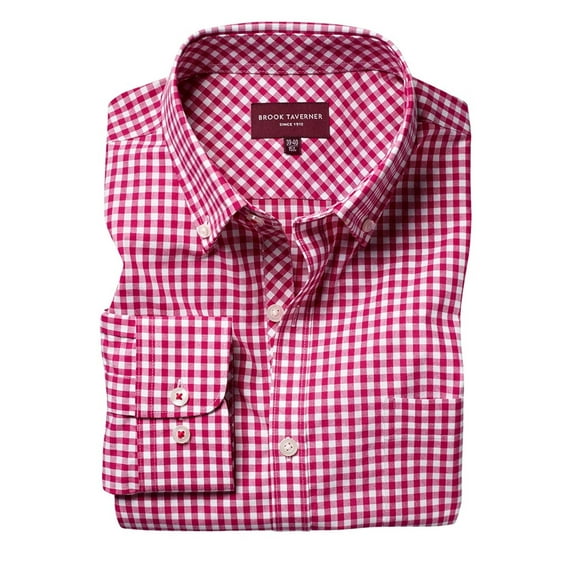 Brook Taverner Mens Montana Gingham Long Sleeve Shirt