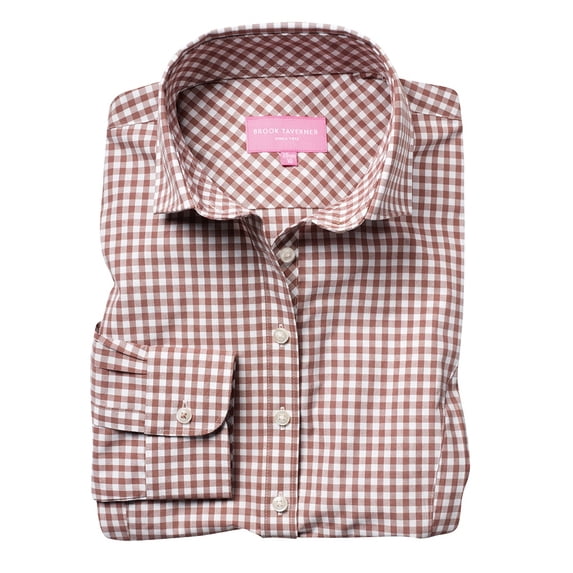 Brook Taverner Womens Kansas Gingham Long Sleeve Shirt