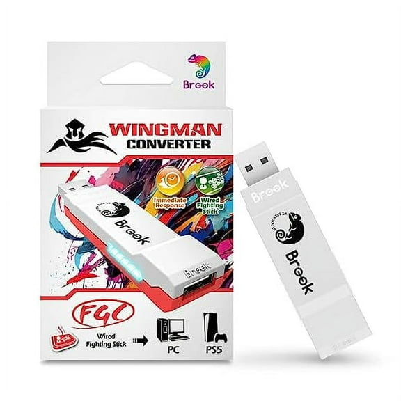 Brook Wingman FGC converter - An Arcade Joystick Converter, Built for PS5 Fighting Games, Supports Street Fighter 6