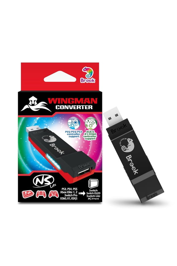 Wingman NS Lite Wireless Controller Adapter for Nintendo Switch, Nintendo Switch 2 and PC