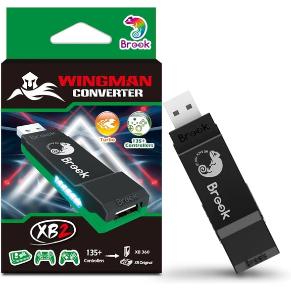 Brook Wingman XB2 Wireless Controller Adapter for Xbox 360, Xbox and PC