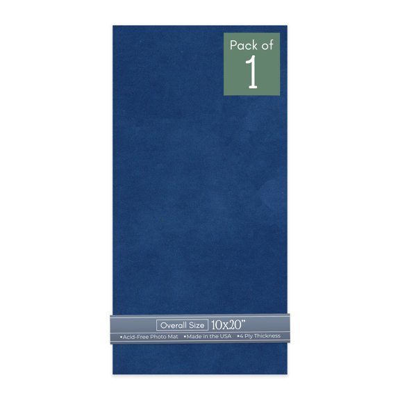 Brooke Blue Suede 10x20 Uncut Art Mat Board - No Opening - 1 Mat