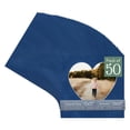 thumbnail image 1 of Brooke Blue Suede Picture Frame Mat for 17x17 Frames - Heart Opening for 13x13 Photos - 50 Mats, 1 of 7