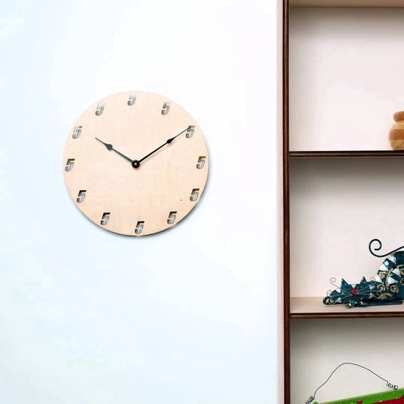 Brooke Harbor 5 O'Clock Somewhere Clock, Wooden 12", Black Hands