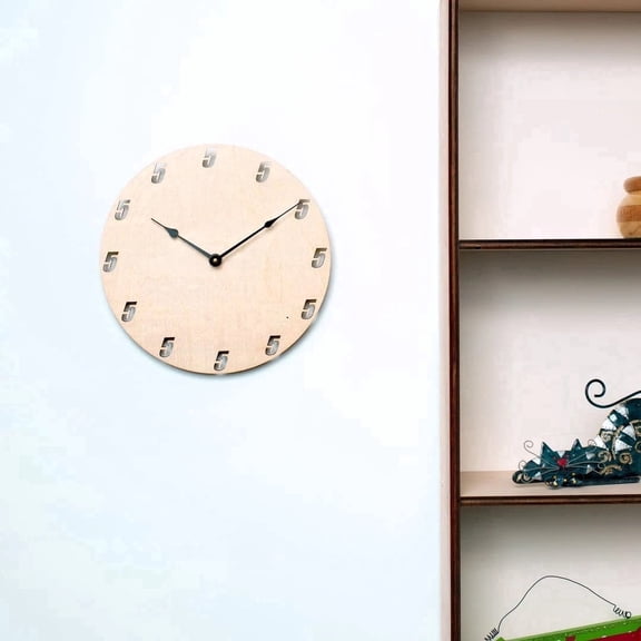 Brooke Harbor 5 O'Clock Somewhere Clock, Wooden 12", Black Hands