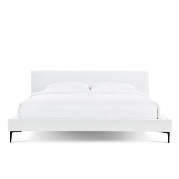 Brooke Mid Century Platform Bed Woven Palo-Pearl / King Size