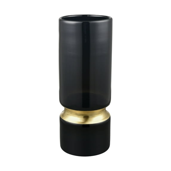 Elk Home Brooke Mid Century Modern Large Vase in Black Finish