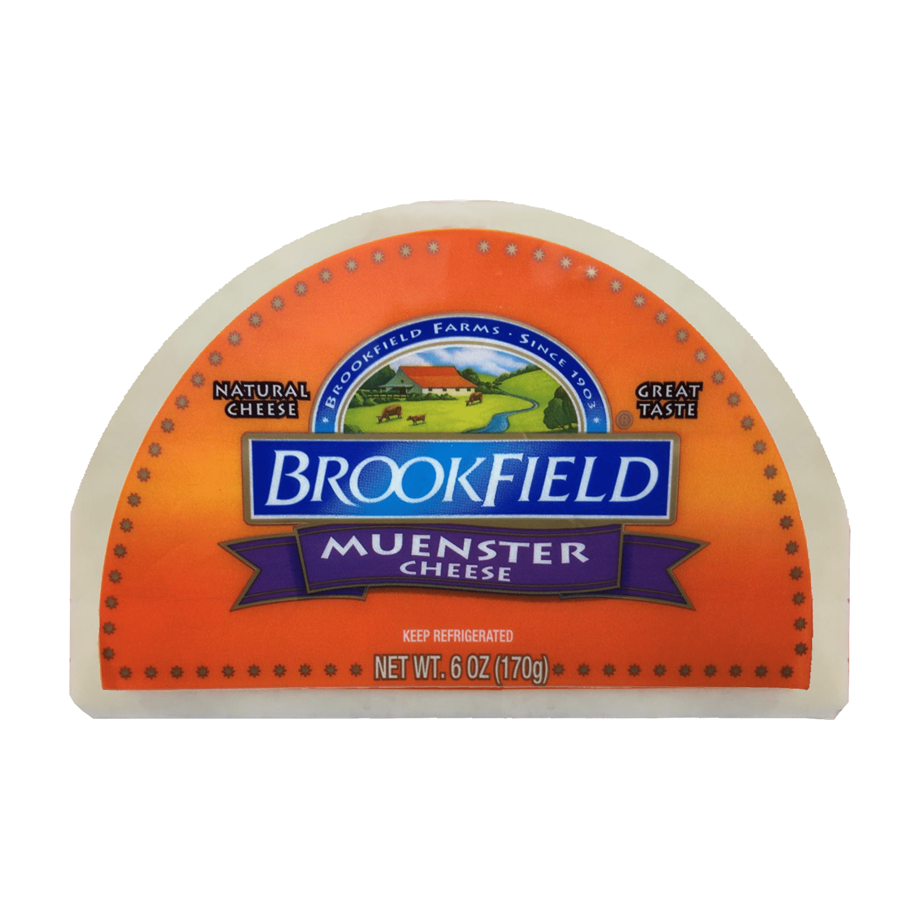 Brookfield Long Cheddar Cheese Muenster, 6 oz