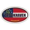 thumbnail image 1 of Brookhaven City Georgia State State Flag | GA Flag DeKalb County Oval State Colors Bumper Sticker Car Decal 3x5 inches, 1 of 3
