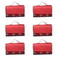 thumbnail image 1 of Brookhaven Roll Up Picnic Blankets Set of 6, Bulk Pack - Great outdoor blanket for Camping, Picnic, Beach, Sports, Outdoor Activities - Red, 1 of 5