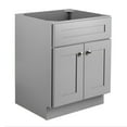 thumbnail image 1 of Design House Brookings Solid Wood 24" Fully Assembled 2-Door Shaker Bathroom Vanity Cabinet, Sherwin Williams® Gray, 1 of 17