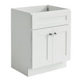 thumbnail image 1 of Design House Brookings Solid Wood 24" Fully Assembled 2-Door Shaker Bathroom Vanity Cabinet, Sherwin Williams® White, 1 of 13