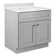 thumbnail image 1 of Design House Brookings Solid Wood 30" Fully Assembled Vanity Cabinet, Sherwin Williams® Gray, 1 of 6