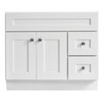 thumbnail image 1 of Brookings 36" Bathroom Vanity Shaker Wood Fully Assembled Sherwin Williams-White, 1 of 7