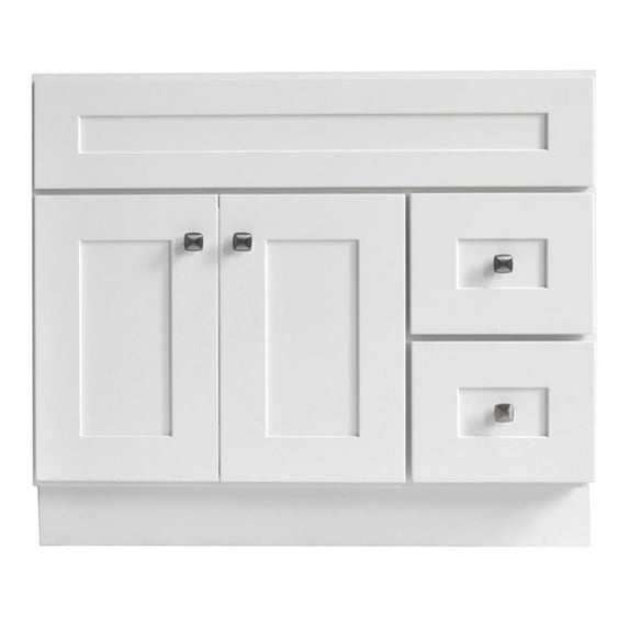 Brookings 36" Bathroom Vanity Shaker Wood Fully Assembled Sherwin Williams-White