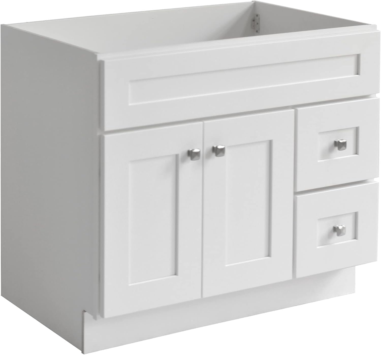 Brookings 36 Inch Bathroom Vanity, Solid Wood, Sherwin Williams White ...