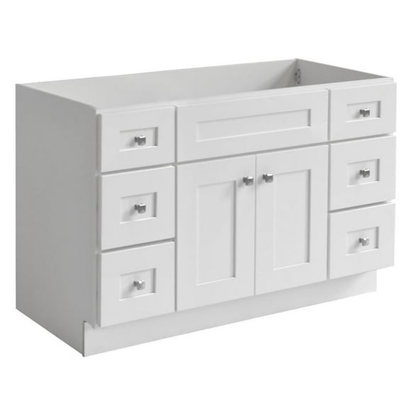 Brookings 48" Bathroom Vanity Shaker Wood Fully Assembled Sherwin Williams-White