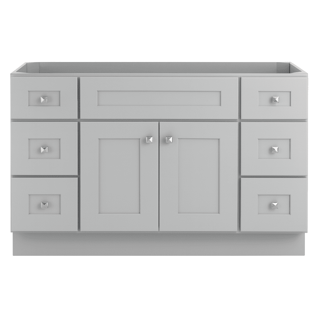 Design House Brookings 48" x 22" Ready to Assemble Solid Wood 6-Drawer Bath Vanity Cabinet, Sherwin Williams® Gray