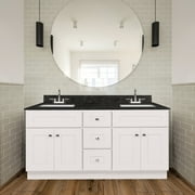 Design House Brookings 60" Ready to Assemble Solid Wood Bathroom Vanity Cabinet, Sherwin Williams® White