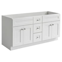 Brookings 60 Inch Bathroom Vanity, Shaker, Solid Wood, Fully Assembled, Sherwin Williams® White – Design House, 215012