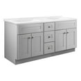 thumbnail image 1 of Brookings 61 Inch Bathroom Vanity with Cultured Marble Top, Assembled, Sherwin Williams® Gray – Design House, 215020, 1 of 2