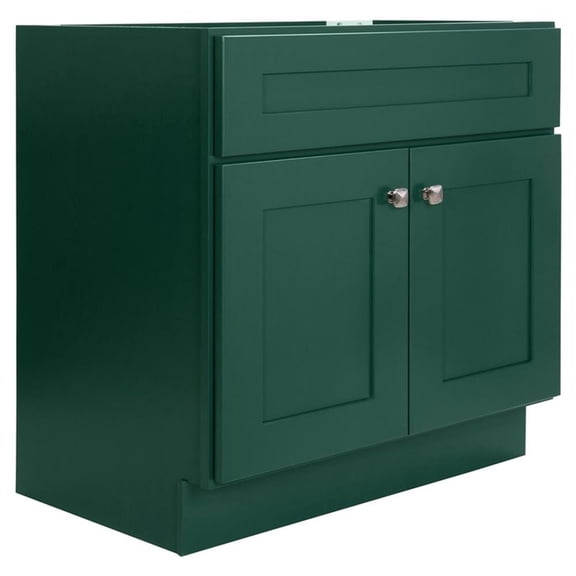 Brookings Wood Vanity Without Top in Hunter Green-Unassembled 30 in.