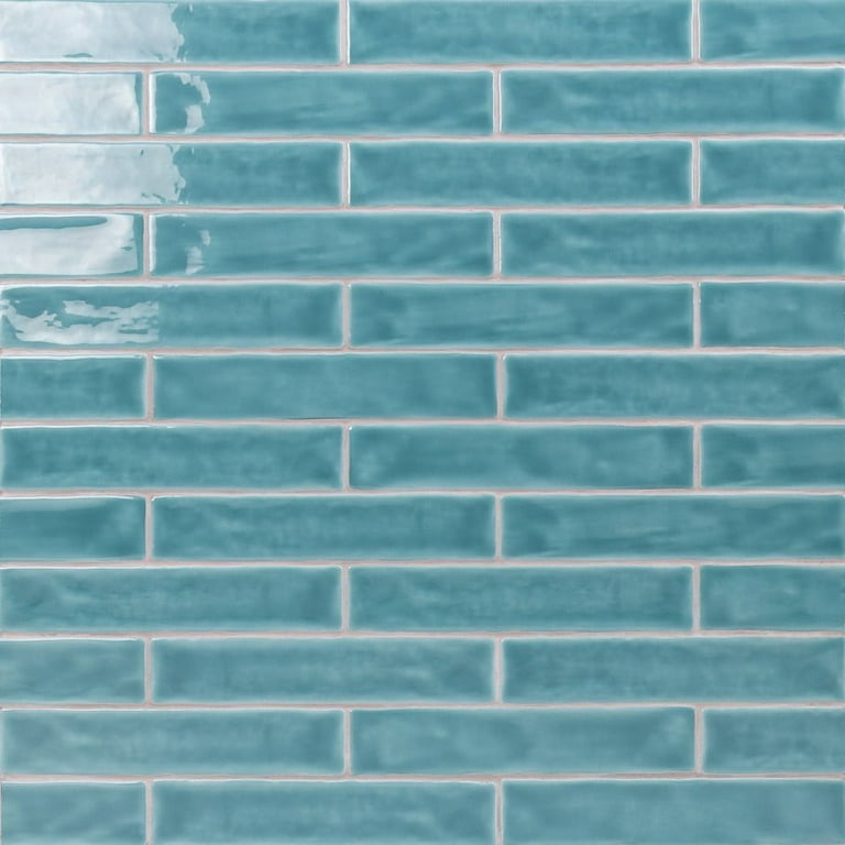 Brookline Turquoise 2 in. x 10 in. Polished Ceramic Subway Wall Tile (40 pieces / 5.38 sq. ft. / box) Brookline Turquoise 2 in. x 10 in. Polished Ceramic Subway Wall Tile (40 pieces / 5.38 sq. ft. / box)